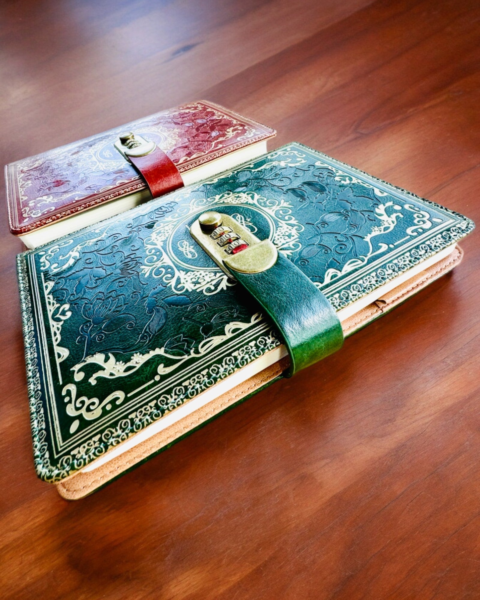 Exclusive Leather Notebook "Sekretnik" A5 with Combination Lock - personalization with engraving