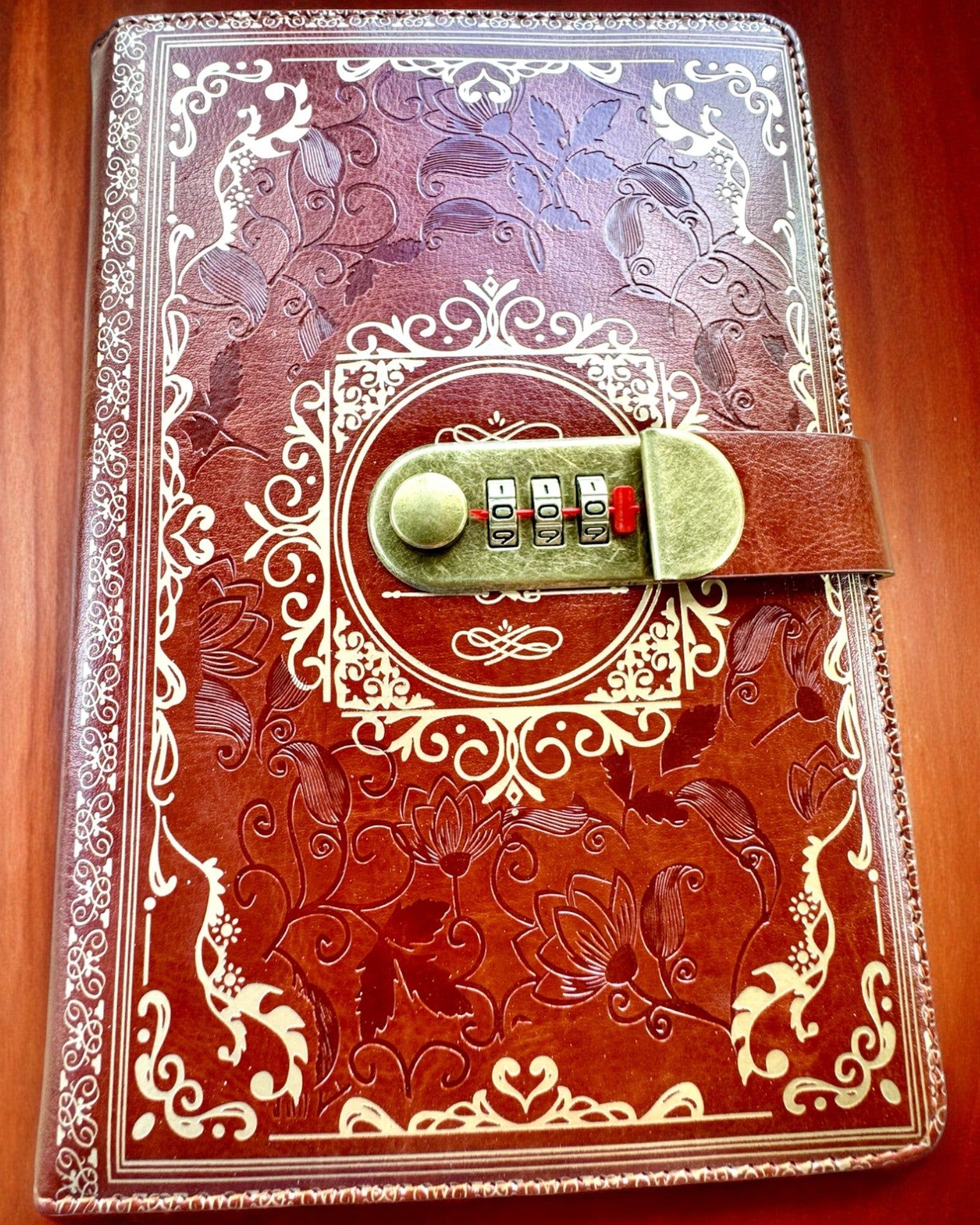 Exclusive Leather Notebook "Sekretnik" A5 with Combination Lock - personalization with engraving