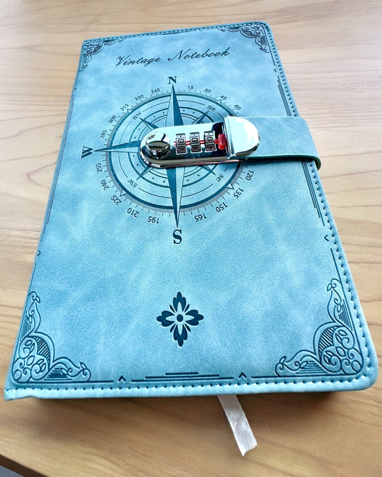 Secret A5 Vintage Notebook with Code Lock - Choose Your Style, Personalization with Engraving for a Gift