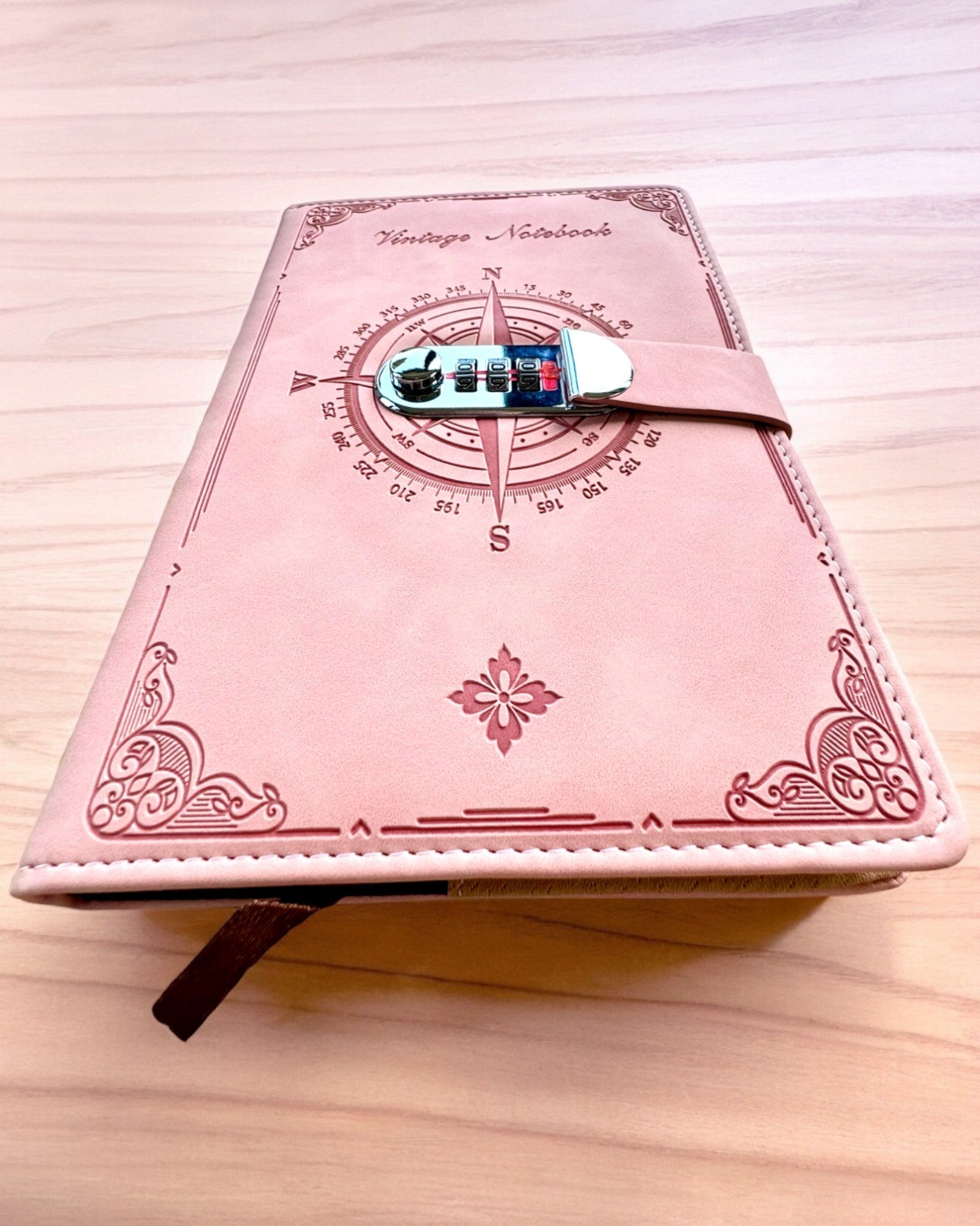 Secret A5 Vintage Notebook with Code Lock - Choose Your Style, Personalization with Engraving for a Gift