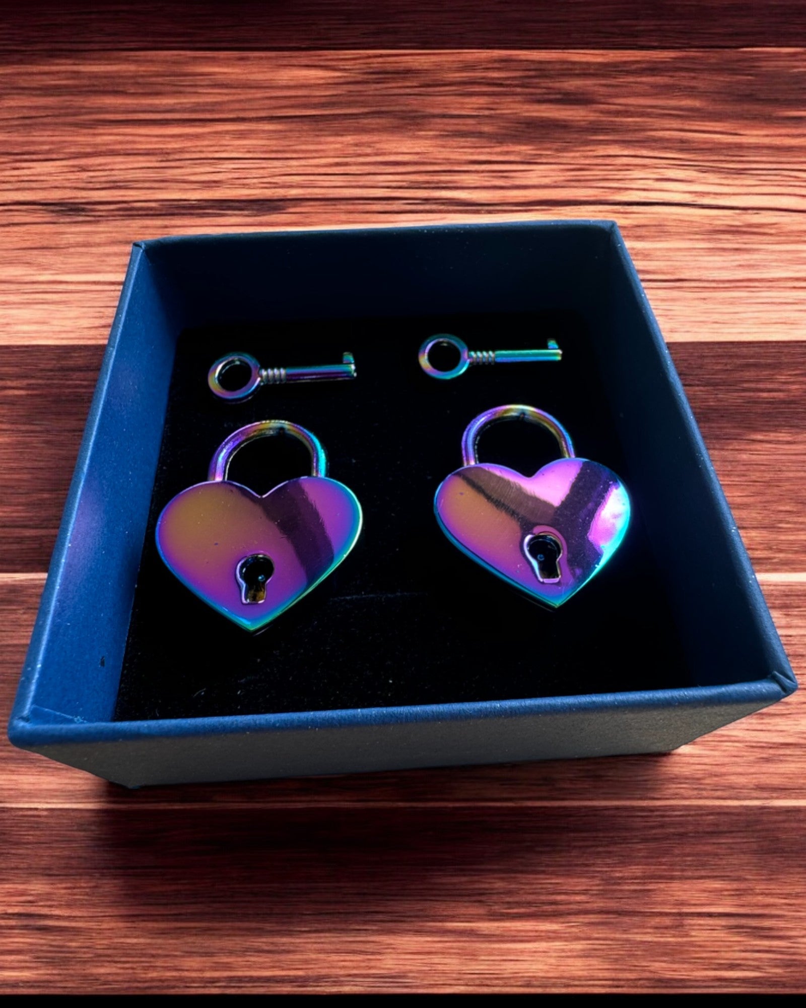 Romantic Mini Heart Padlocks DeLuxe, Set of 2 padlocks with keys, 6 variants to choose from, option for personalized engraving as a gift