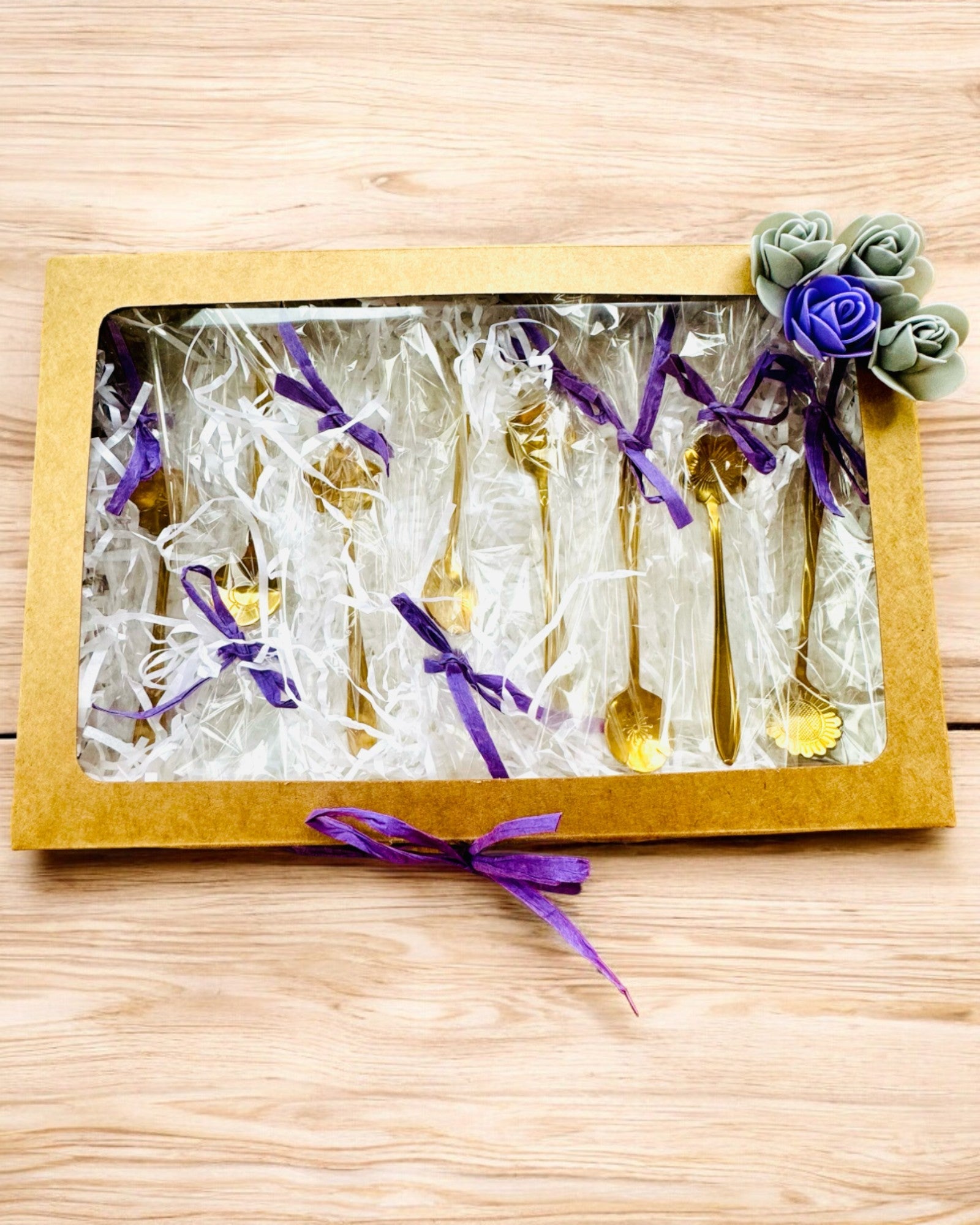 "Floral Rhapsody" Spoon Set - personalized engraving for a gift, 2 variants to choose from