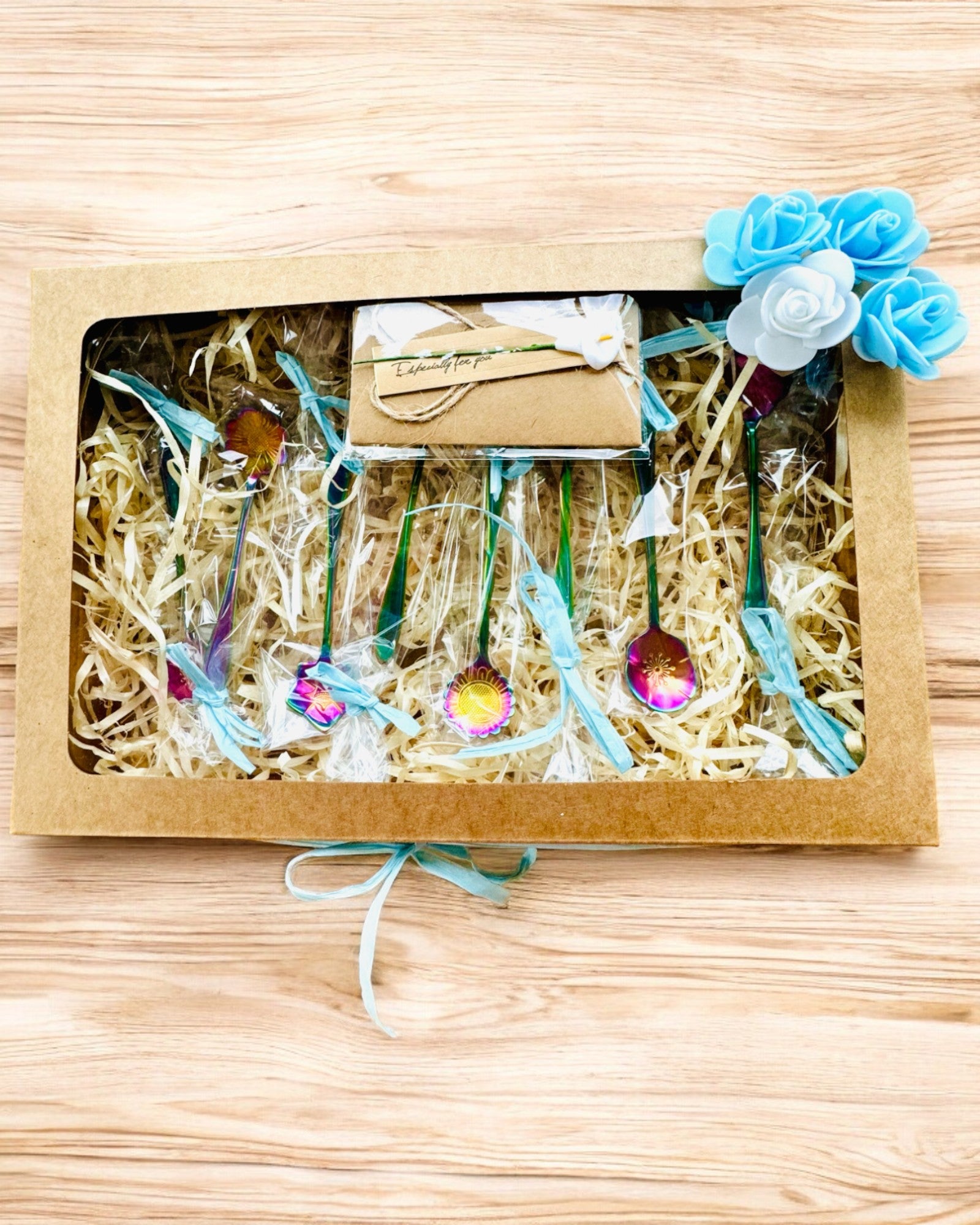 "Floral Rhapsody" Spoon Set - personalized engraving for a gift, 2 variants to choose from