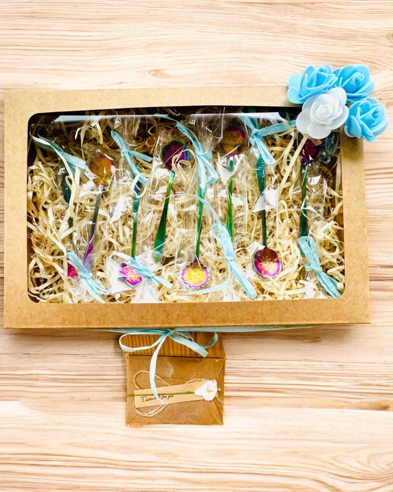 "Floral Rhapsody" Spoon Set - personalized engraving for a gift, 2 variants to choose from