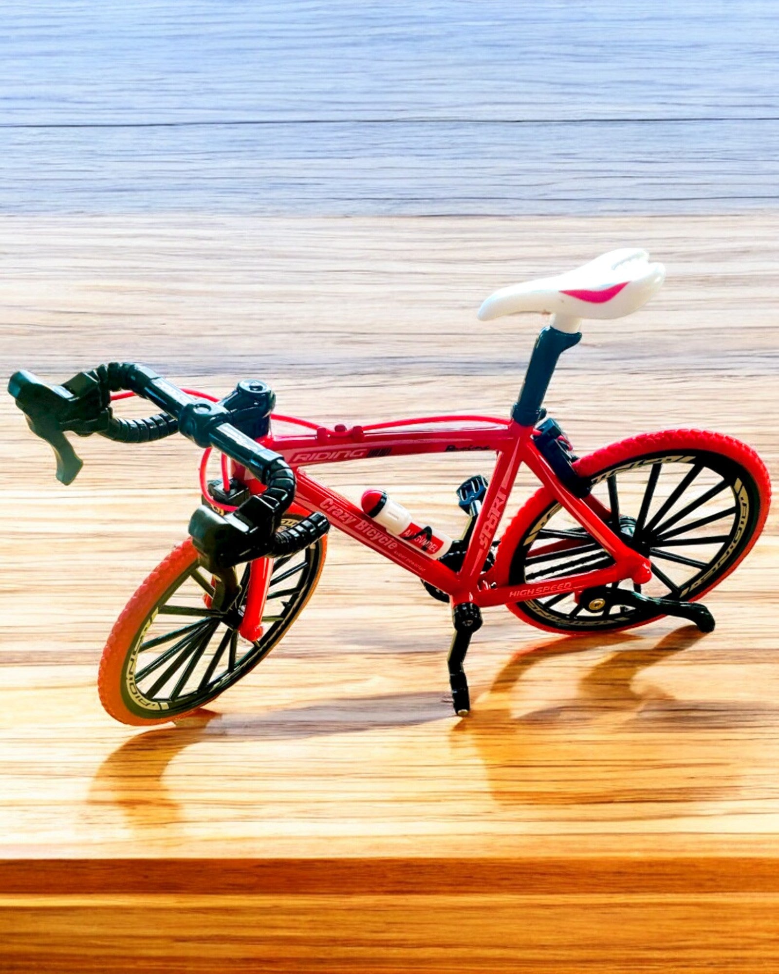 Miniature Metal Model Red Bicycle "SpeedMaster" personalized with engraving as a gift, 2 color variants