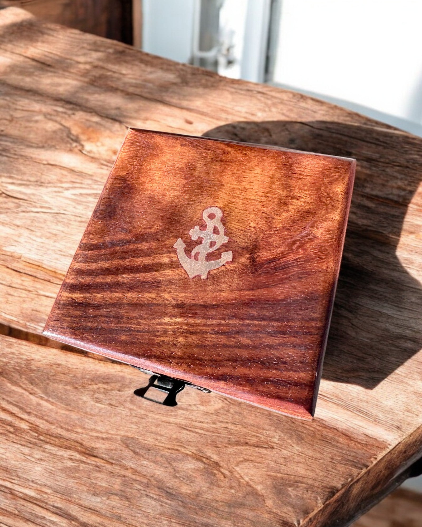 Wooden Box for Compass "Navigator" - personalization with engraving available