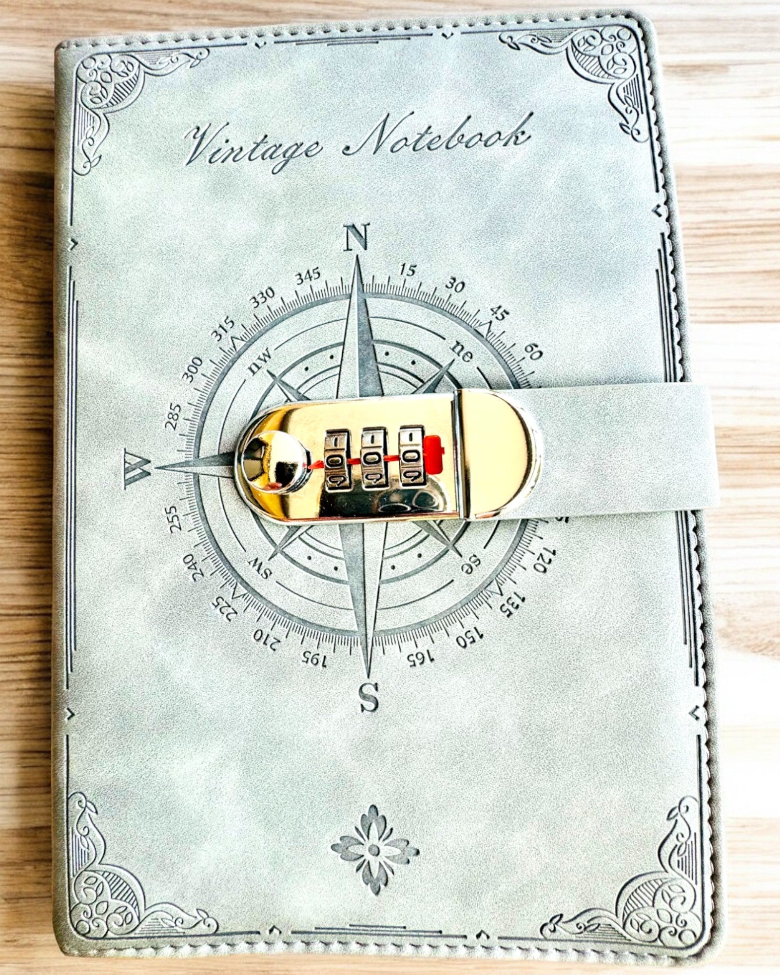 Secret A5 Vintage Notebook with Code Lock - Choose Your Style, Personalization with Engraving for a Gift