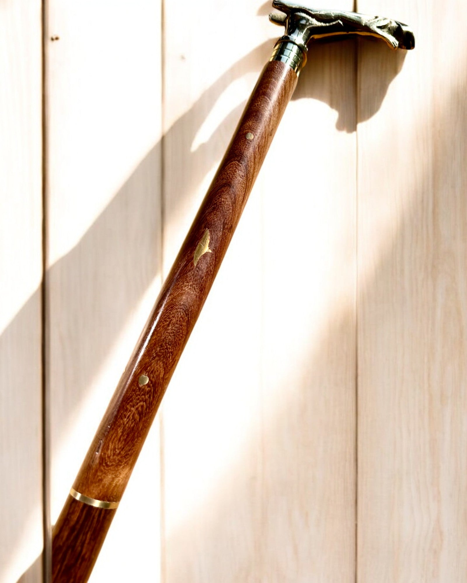 Mango Wood Walking Cane "Jaguar Elegance" - customizable with engraving