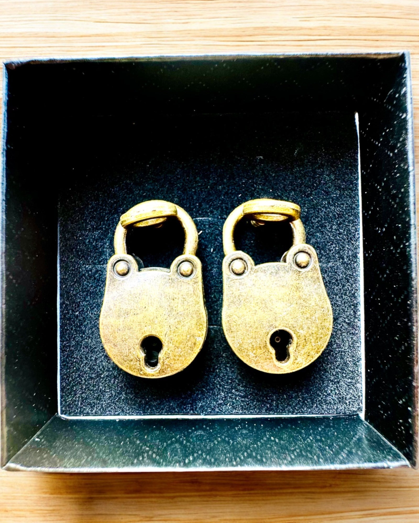Miniature Love Padlocks - Set of 2 Engraved Retro Padlocks, personalization for a gift