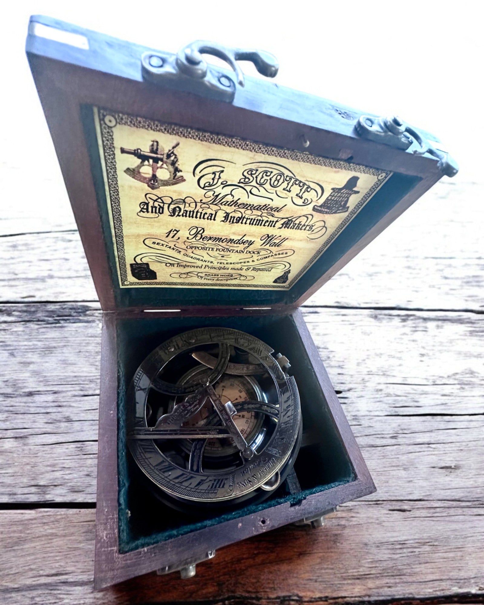 Large Wooden Box for Sextant or Premium Compass "Mariner's Legacy" with Engraving Option