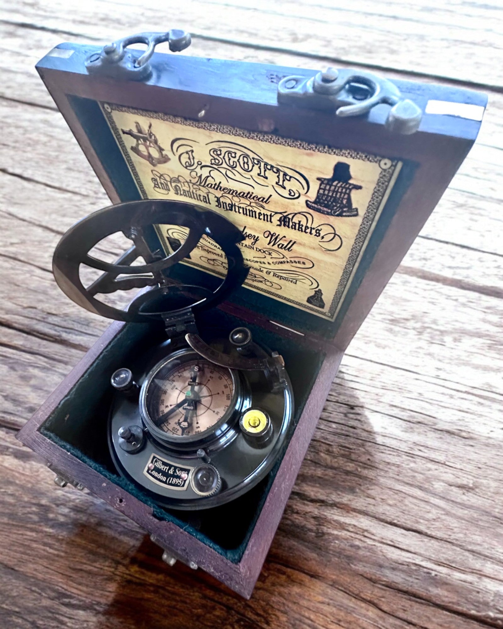 Large Wooden Box for Sextant or Premium Compass "Mariner's Legacy" with Engraving Option