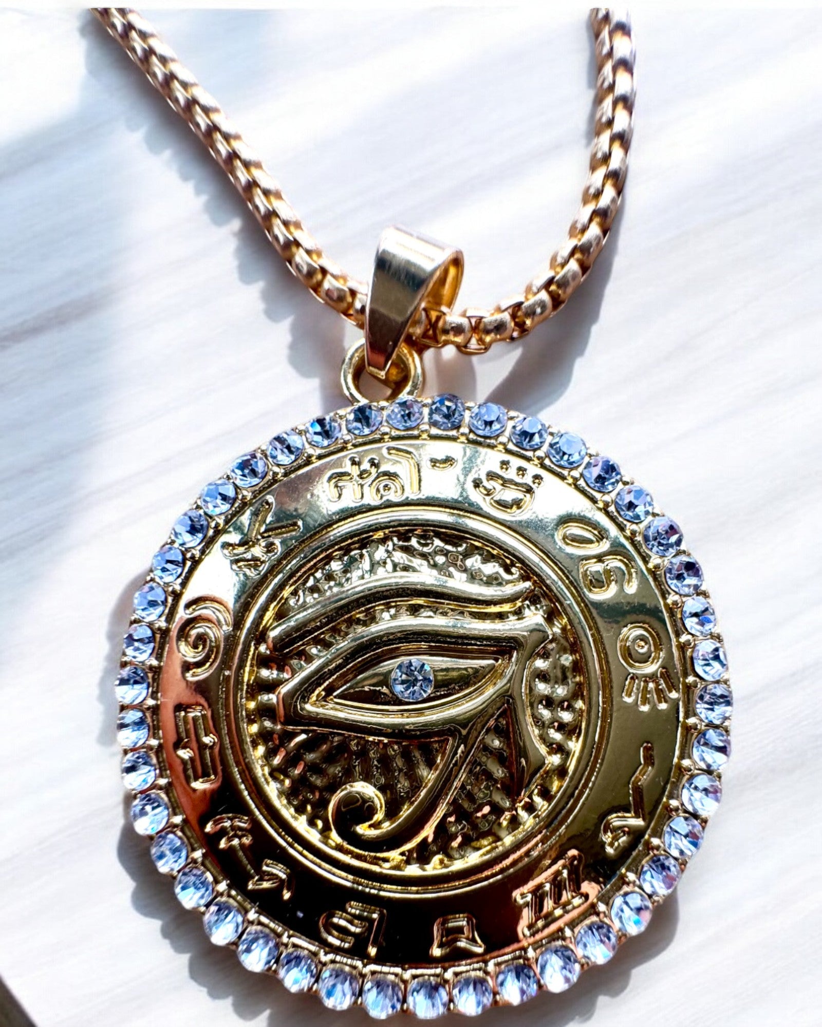 Amulet of Power "Eye of Ra", customizable with engraving for a gift