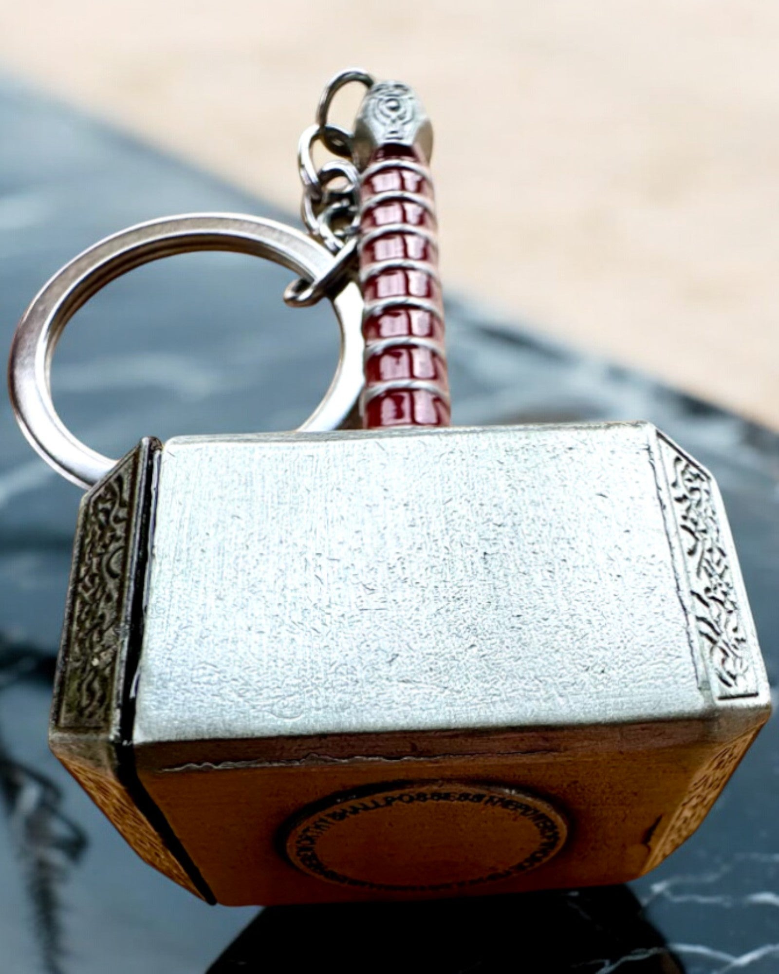 Thor's Hammer - Power Keychain, customizable with engraving for a gift