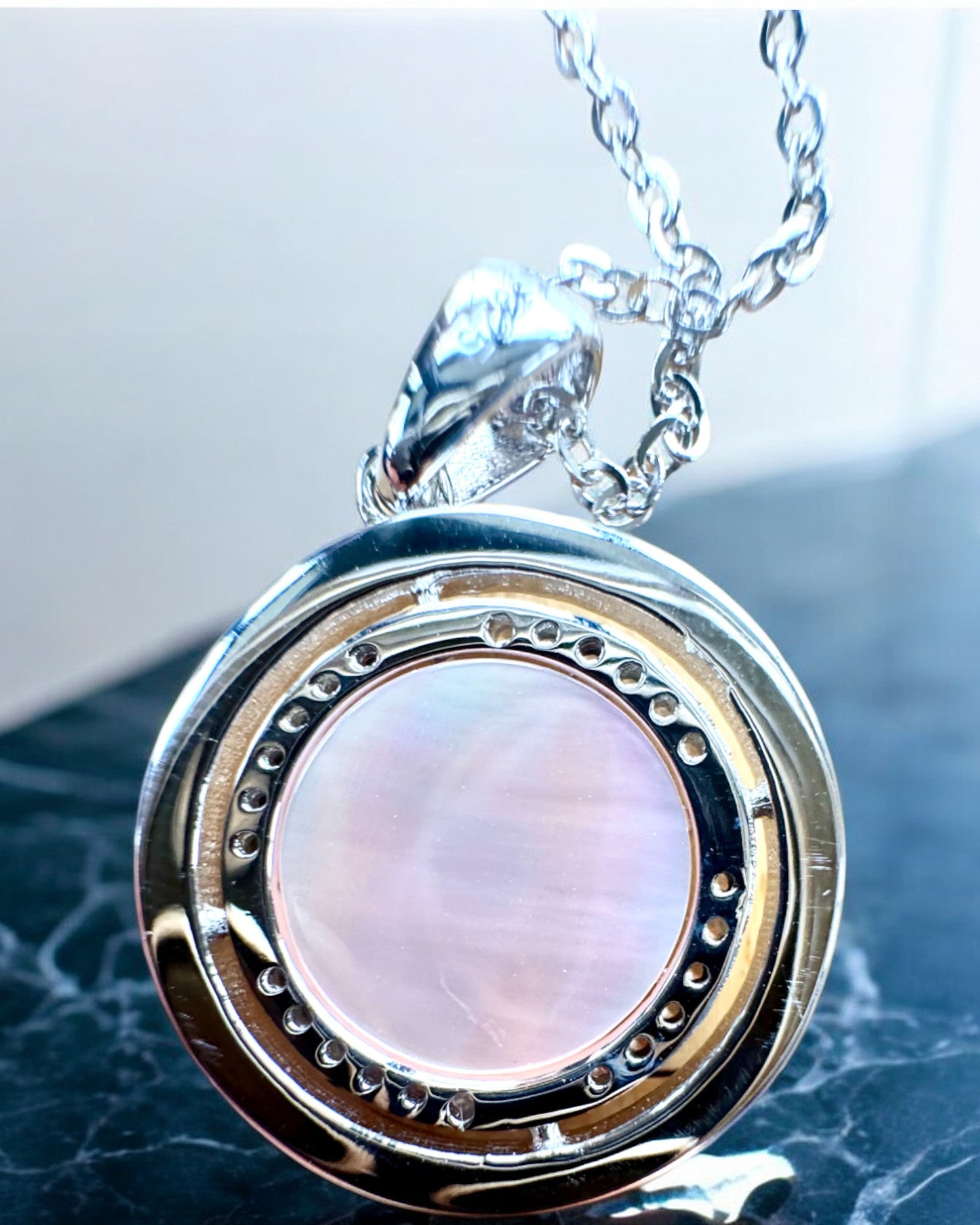Compass Necklace "Star Direction", customizable with engraving, 2 color variants available
