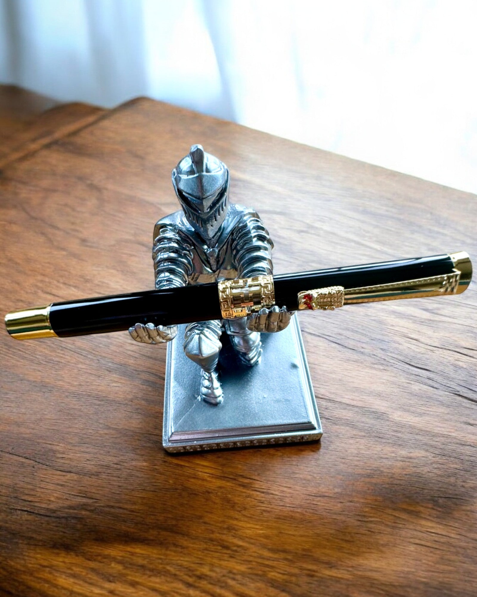 Knight's Stand for Phone or Pen, Customizable with Engraving for a Gift