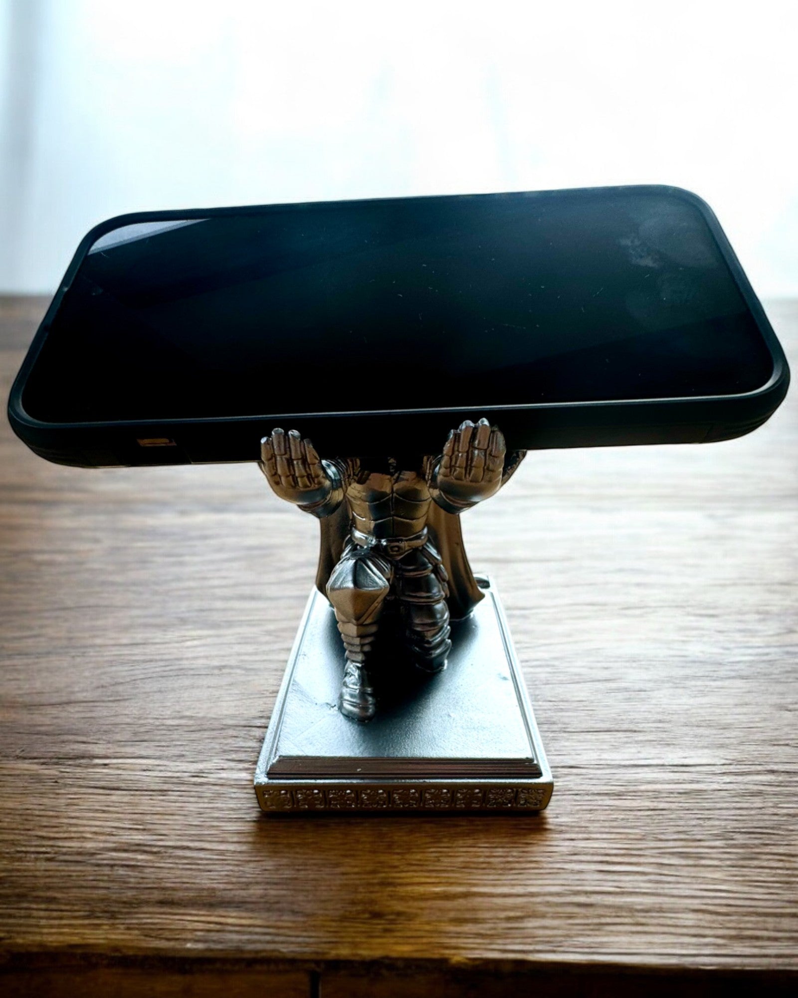Knight's Stand for Phone or Pen, Customizable with Engraving for a Gift