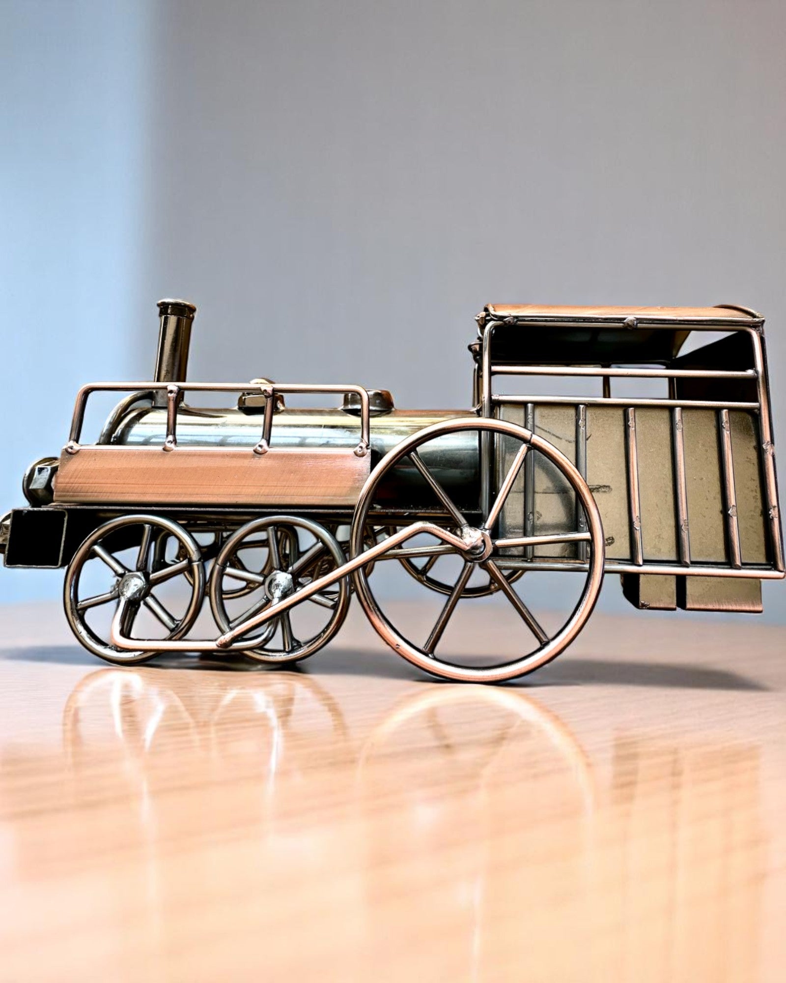 Iron Locomotive "Retro Express" – decoration, model, handmade with engraving option for a gift