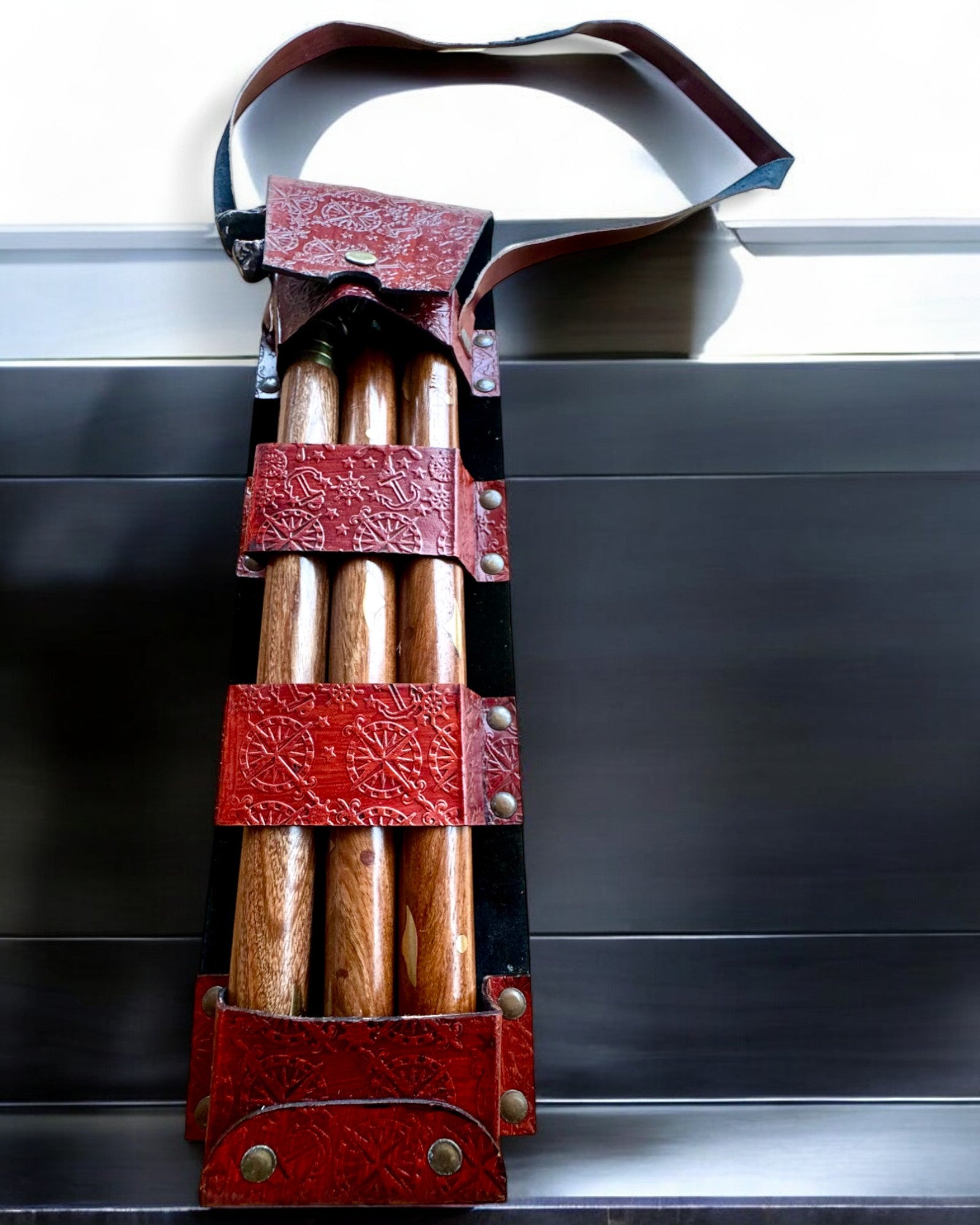 Leather Case, Cover for Walking Canes - Customizable with Engraving for a Gift