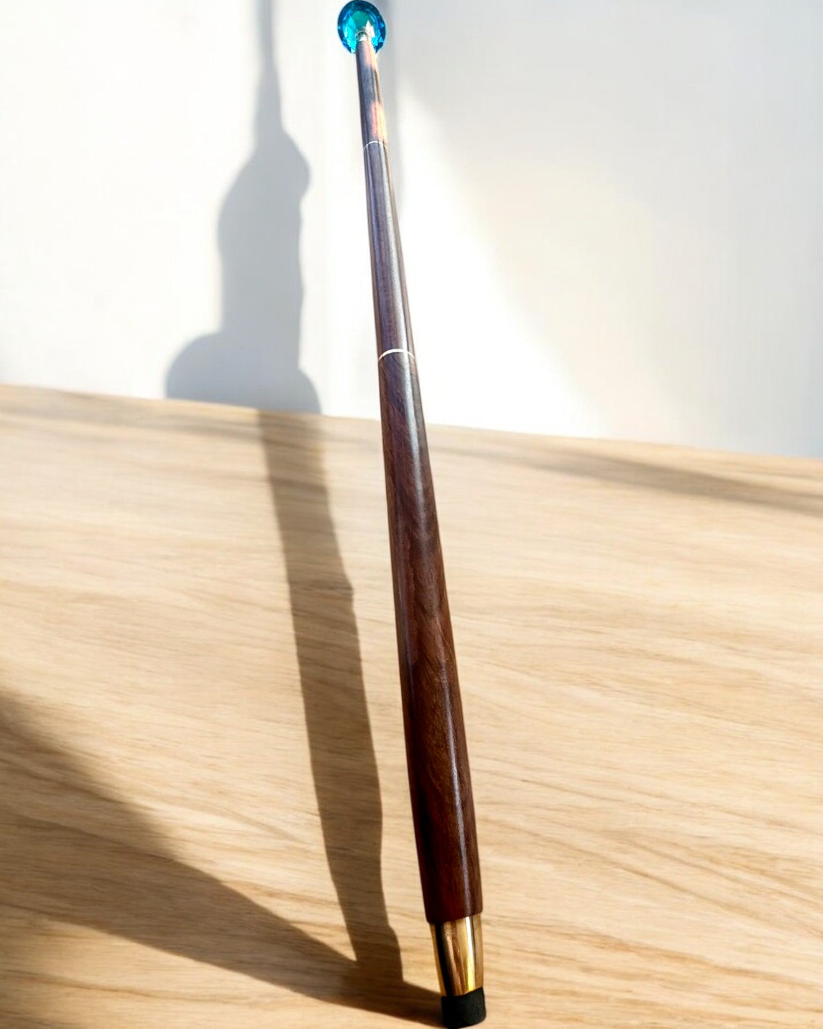 Walking cane "Diamond in bronze" - Wooden Handcrafted, engraving available