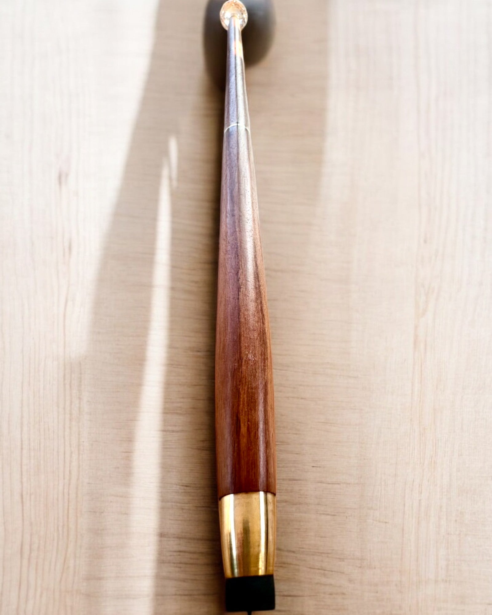 Walking cane "Diamond in bronze" - Wooden Handcrafted, engraving available