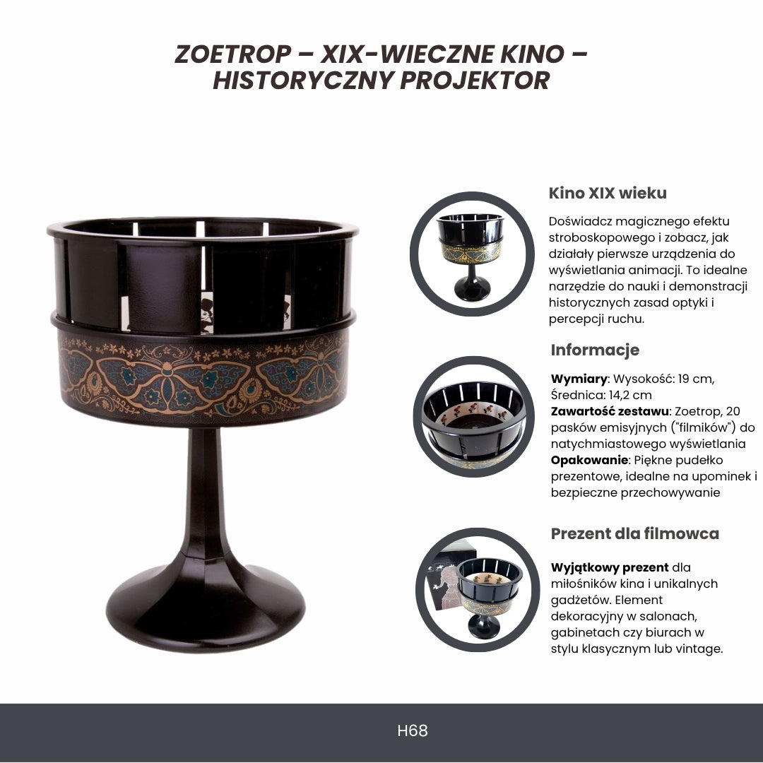Zoetrope – 19th-century cinema – historical projector – H68