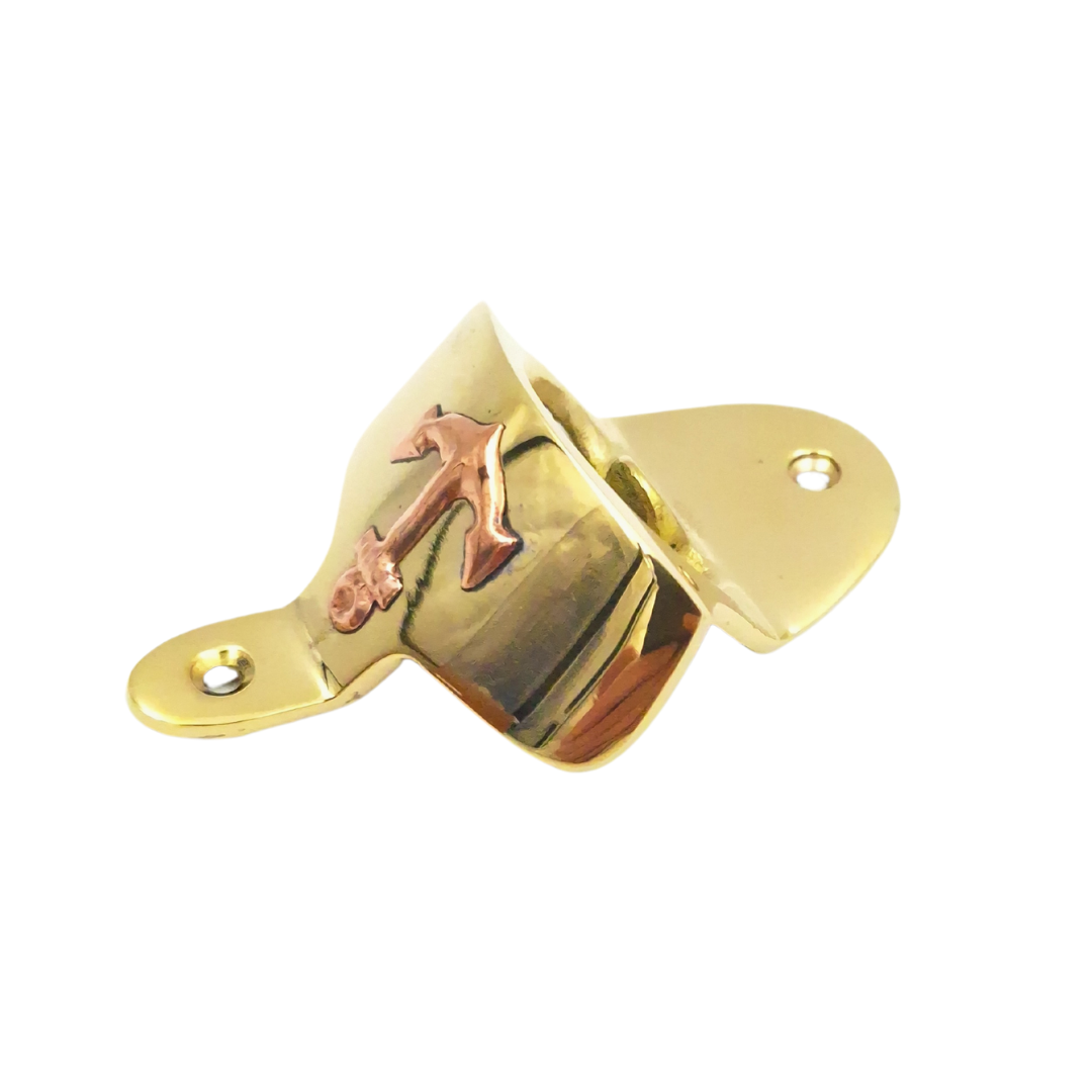 Screw-Mounted Brass Bottle Opener – 70481
