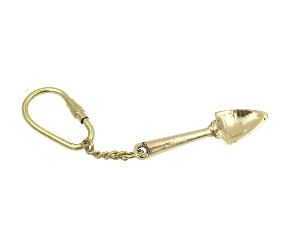 Brass Spade Keychain Gift for a Gardener - KRT28