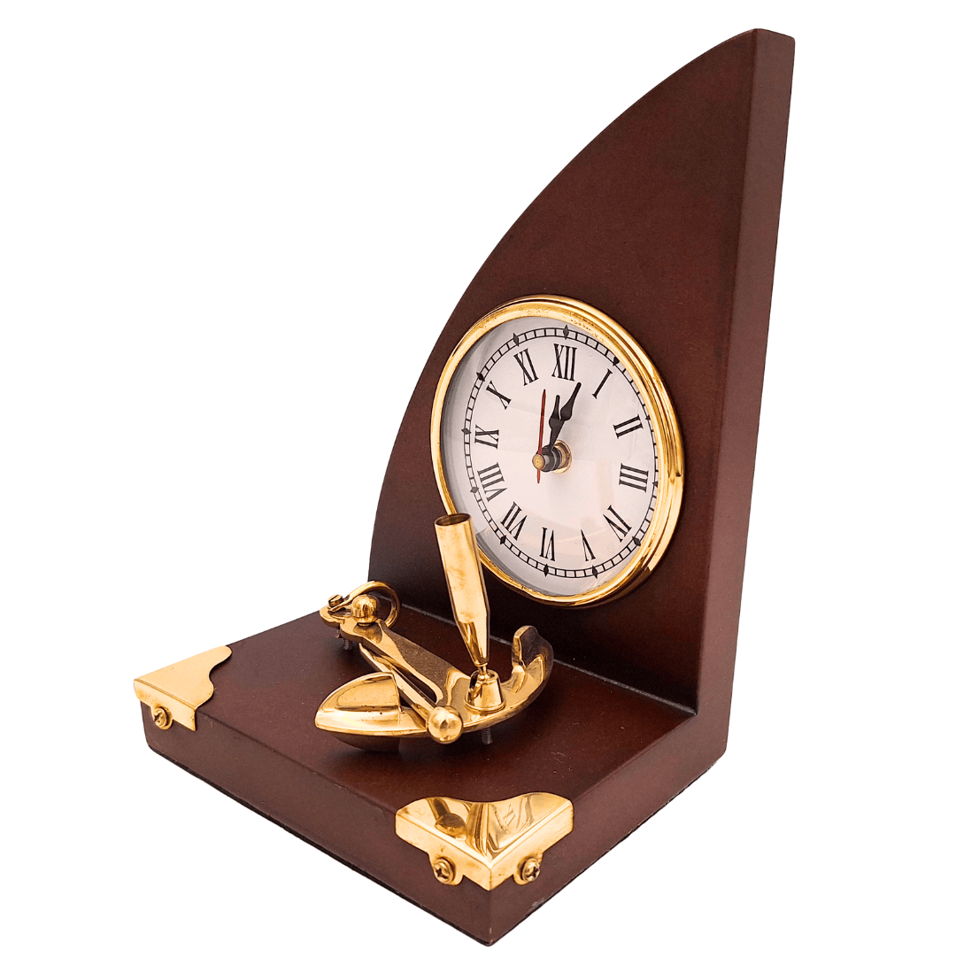 Nautical Desk Set: Clock and Pen Holder - Yacht – TC025
