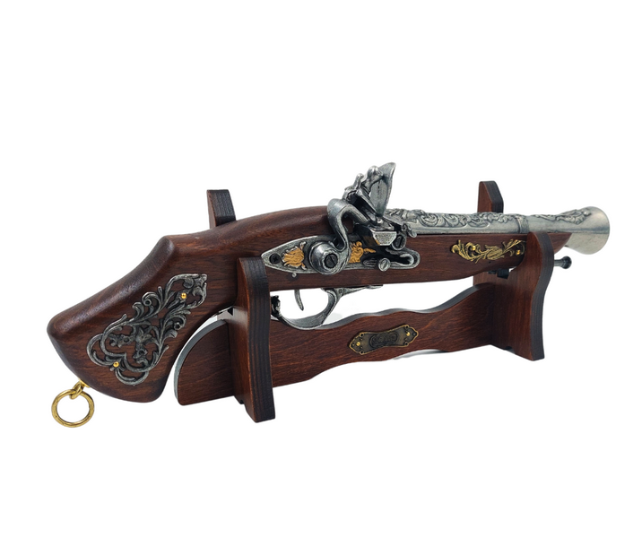 Large Italian Pistol on Stand - 17th-Century Replica – 163S