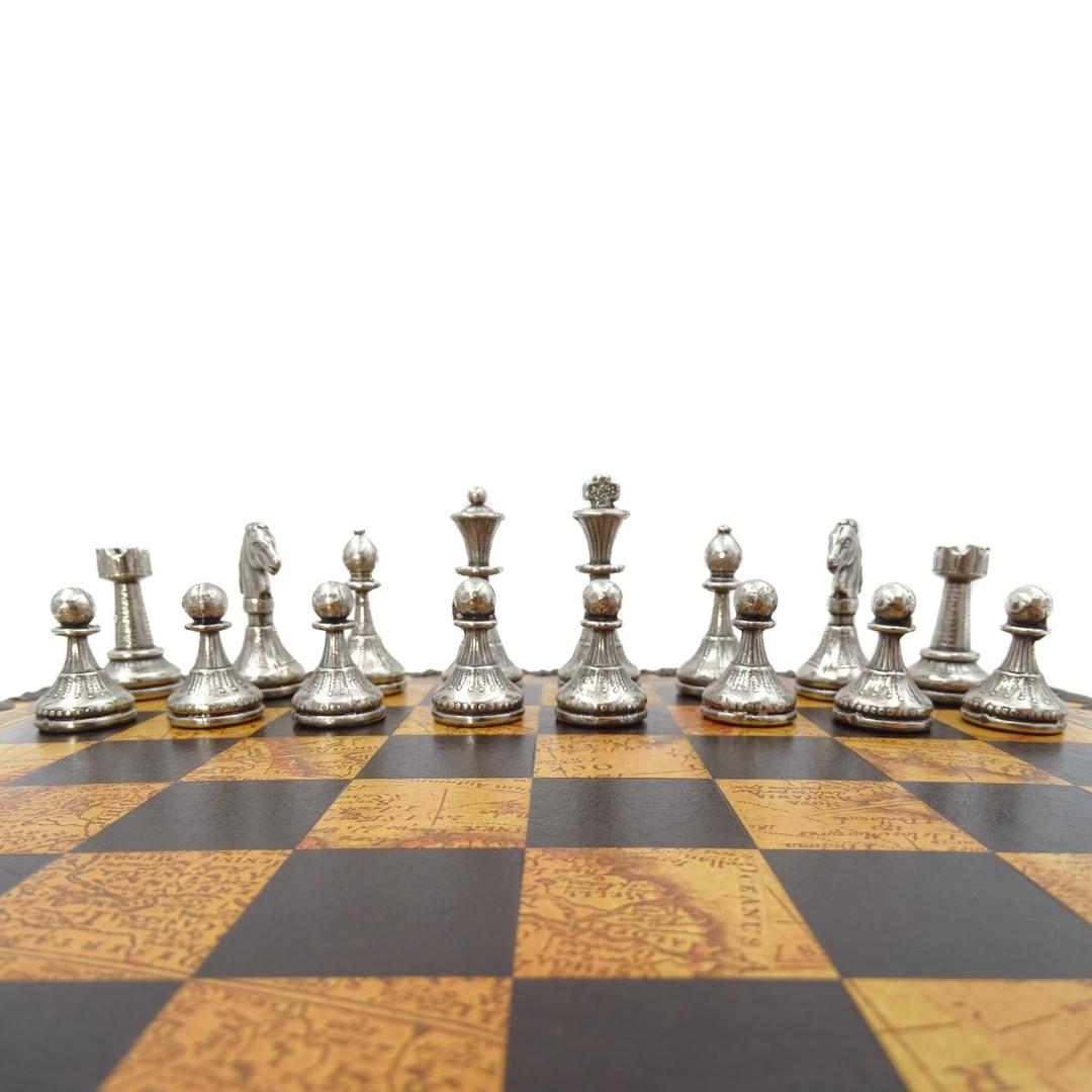 Exclusive Metal Italfama Chess Set 28x28 cm – N035