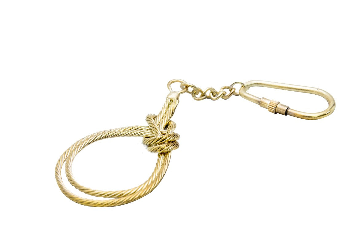 Brass Keychain - Double Knot - NI028