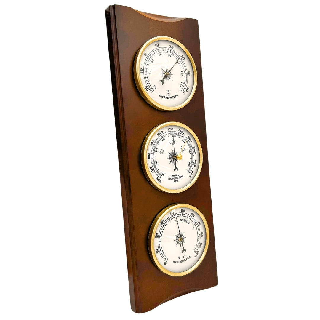 Elegant Weather Station – Barometer Thermometer Hygrometer 36cm Retro - YG336
