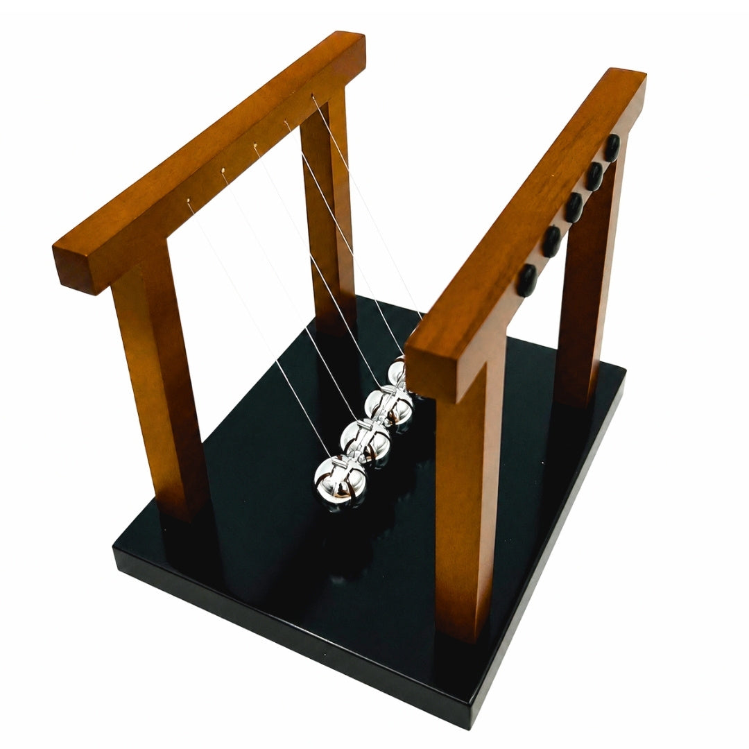 Elegant Large Premium Newton's Cradle on a Wooden Base - YG1300F