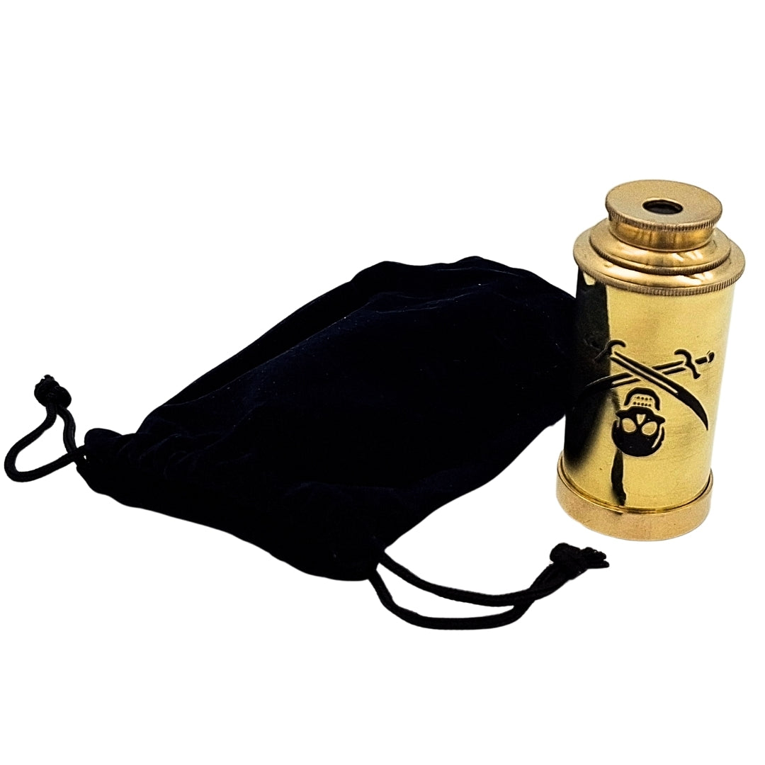 Pirate spyglass – spyglass for a pirate – folding spyglass with emblem