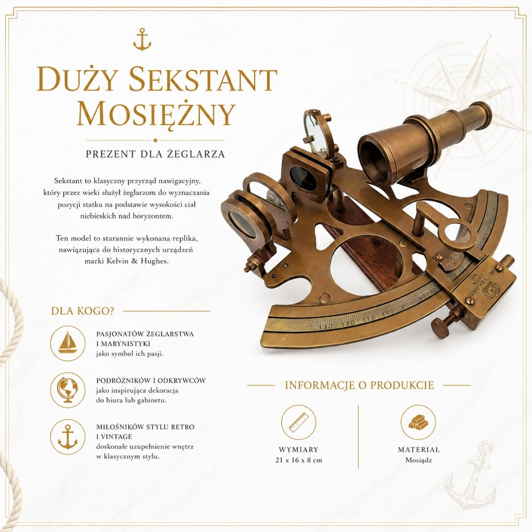 Large Brass Sextant – Gift for a Sailor - NSHB