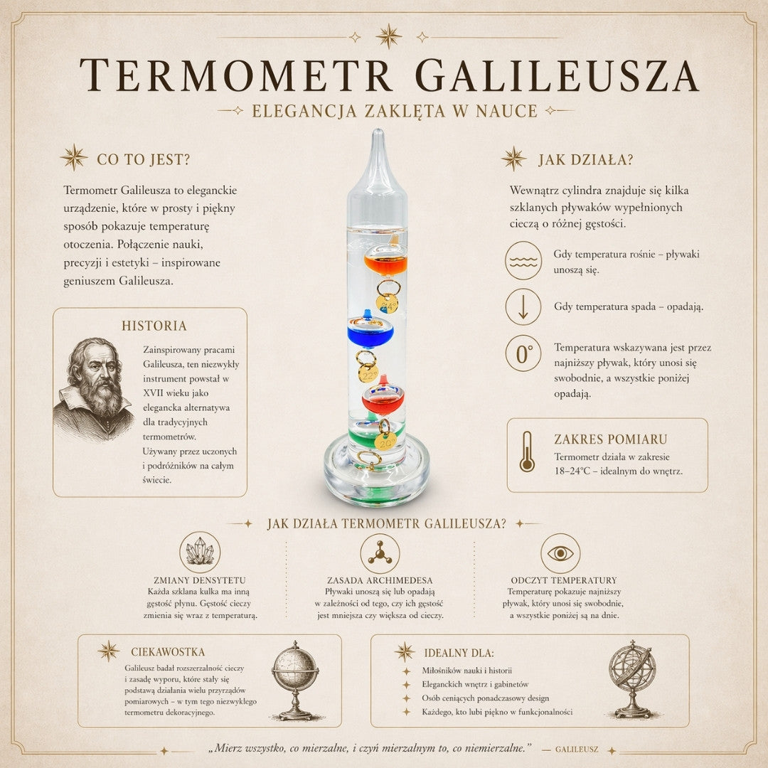 Galileo Galilei Thermometer – Science Gift – GA10