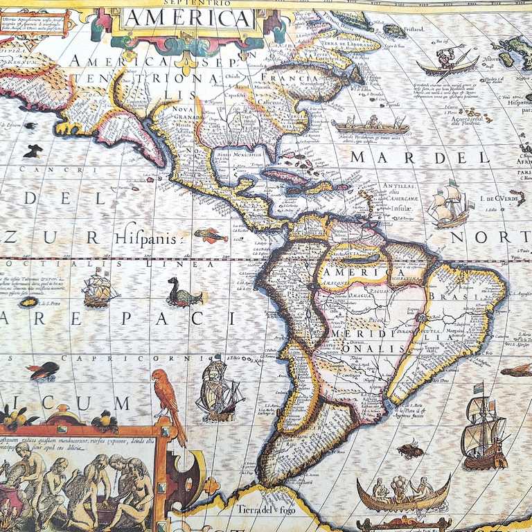 Map of America 1628 - J. Hondius Reprint - M1628