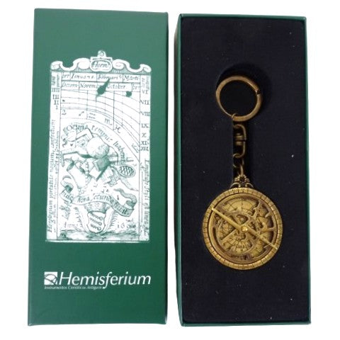 Premium brass astrolabe key ring - astronomy gift – H80