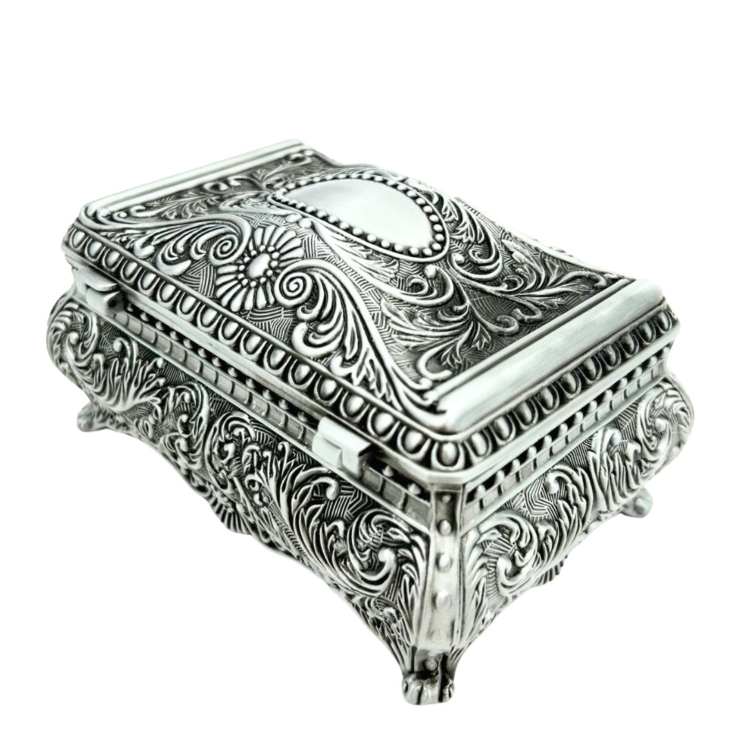 Silver Metal Jewelry Box – 20-74M