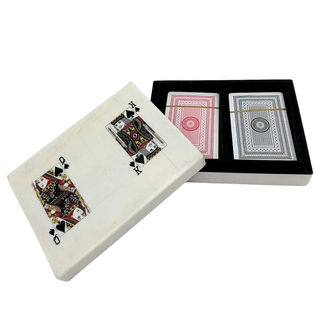 Two Decks of Cards in a Resin Box - Elegant Gift for a Player - G1220A