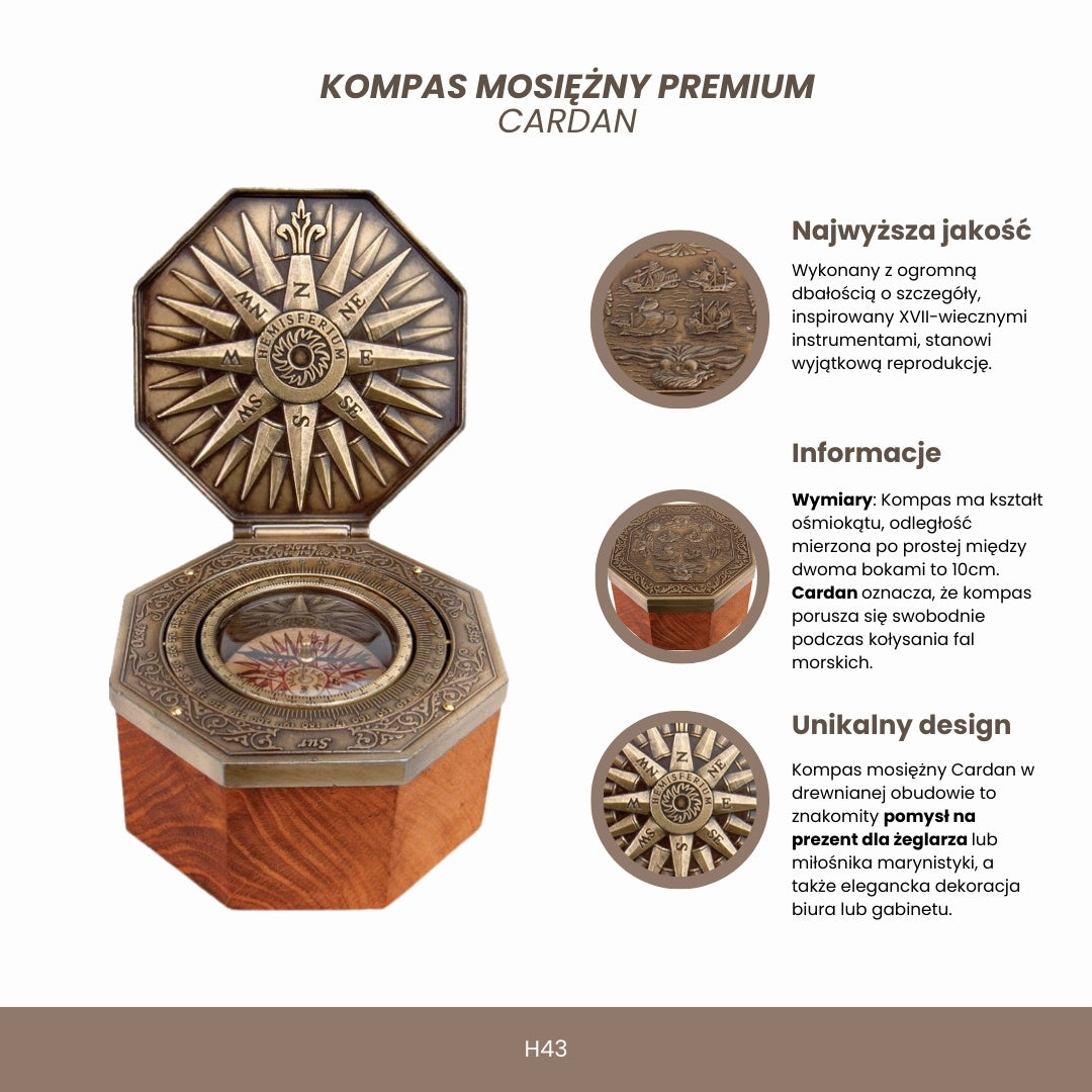 Brass Cardan compass - H43