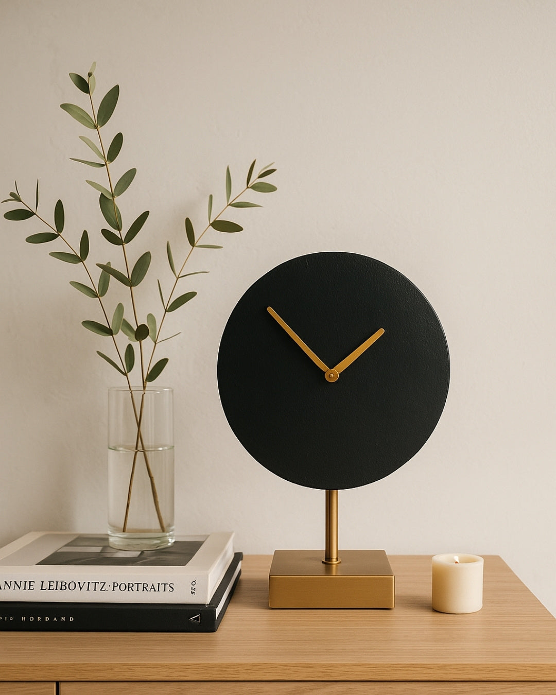 Elegant Round Metal Clock - 4122