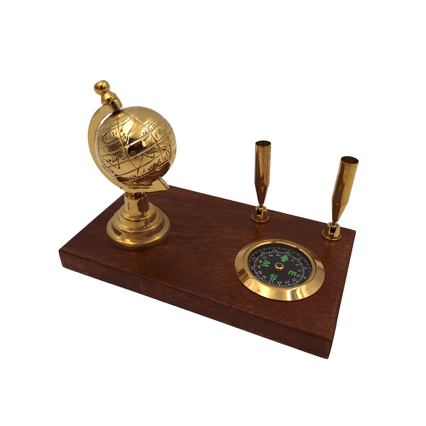 Decorative desk set: globe, compass, pen holders - NC2144EZS
