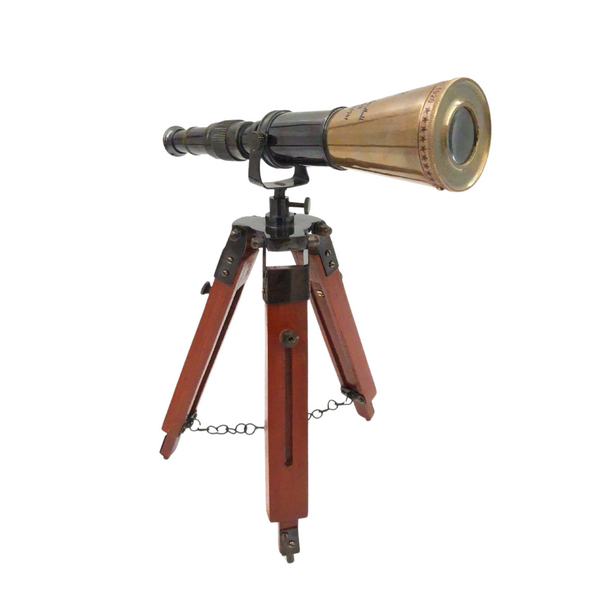 Brass Telescope on Tripod - TEL023H