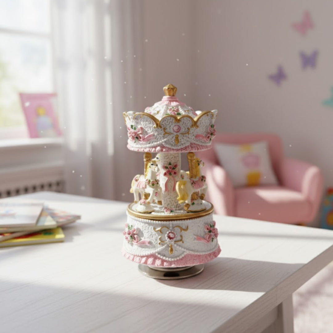Pastel Carousel Music Box - MP-333