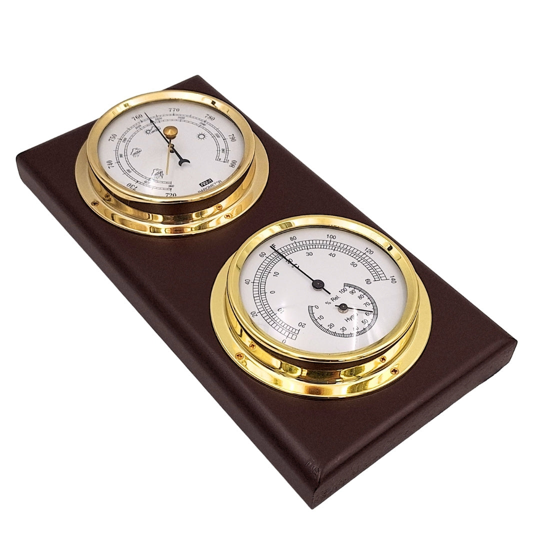 Weather Station Thermometer Barometer Hygrometer Large Analog - 30.3915A