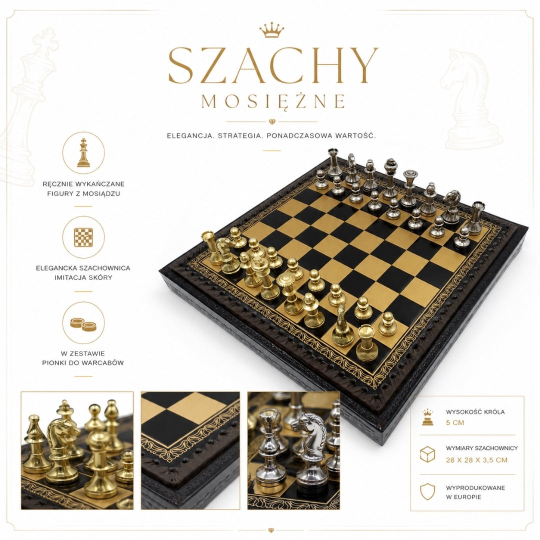 Exclusive Brass Italfama Chess Set 28x28 cm – N001