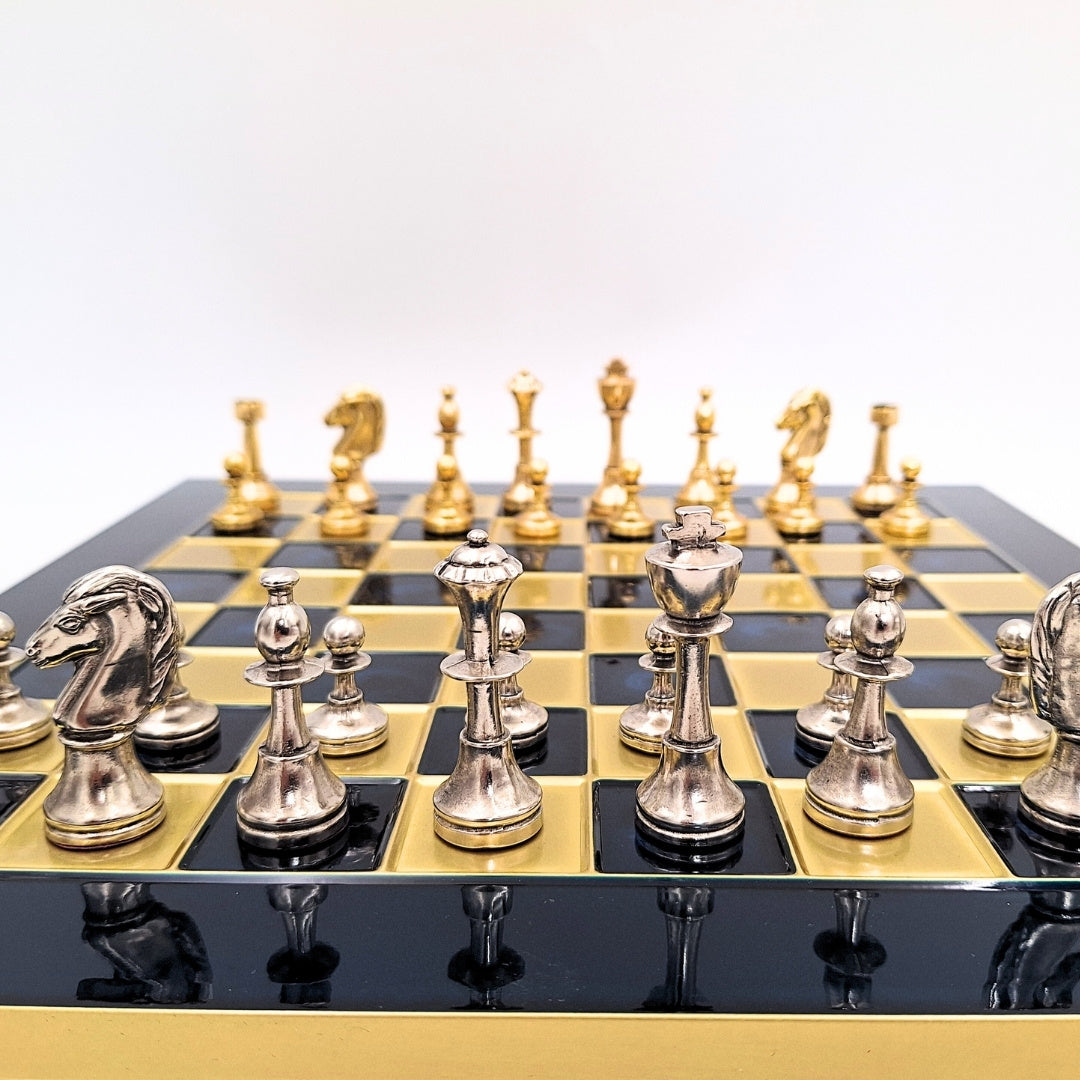 Exclusive, Large Classic Staunton Metal Chess Set - 36x36 cm - S34