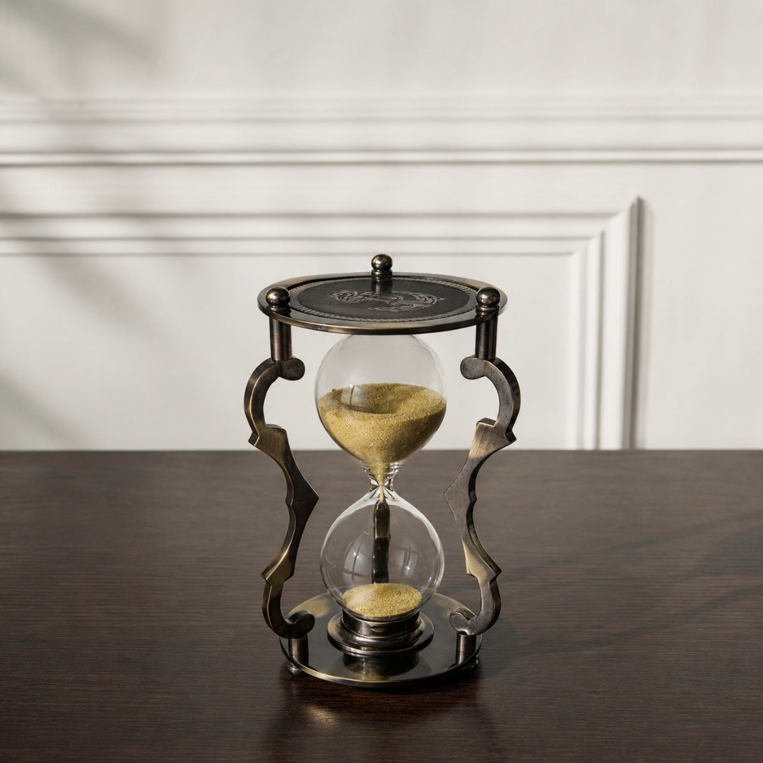 Elegant Decorative Brass Hourglass 5 min - NC2677