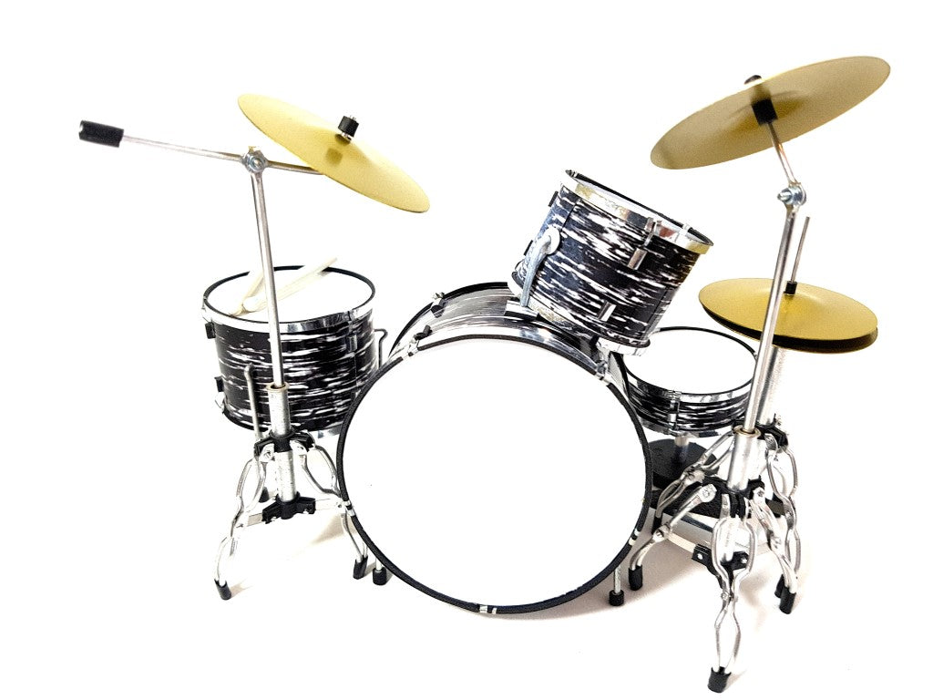 Black-and-white mini drum set MDR-0015 - scale 1:5
